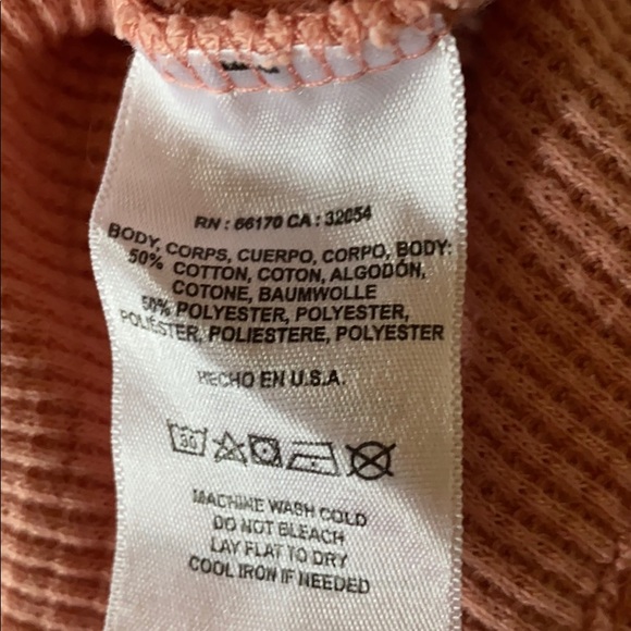 Anthro T.La Nadia Cut-out waffle tunic size M - Picture 8 of 9